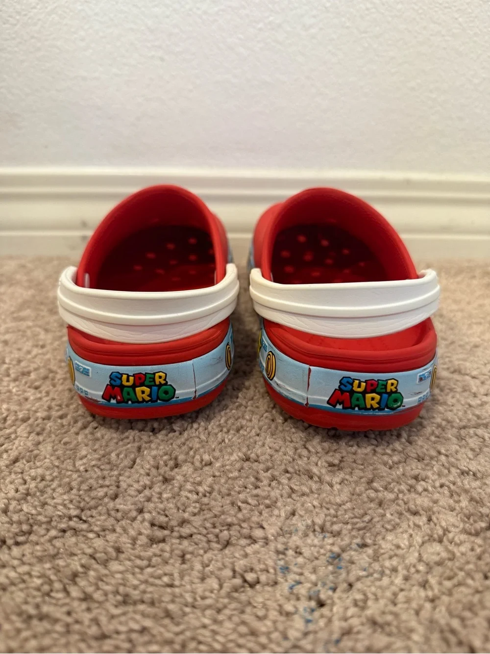 Kids Crocs Red Super Mario Print Clog size 12 C